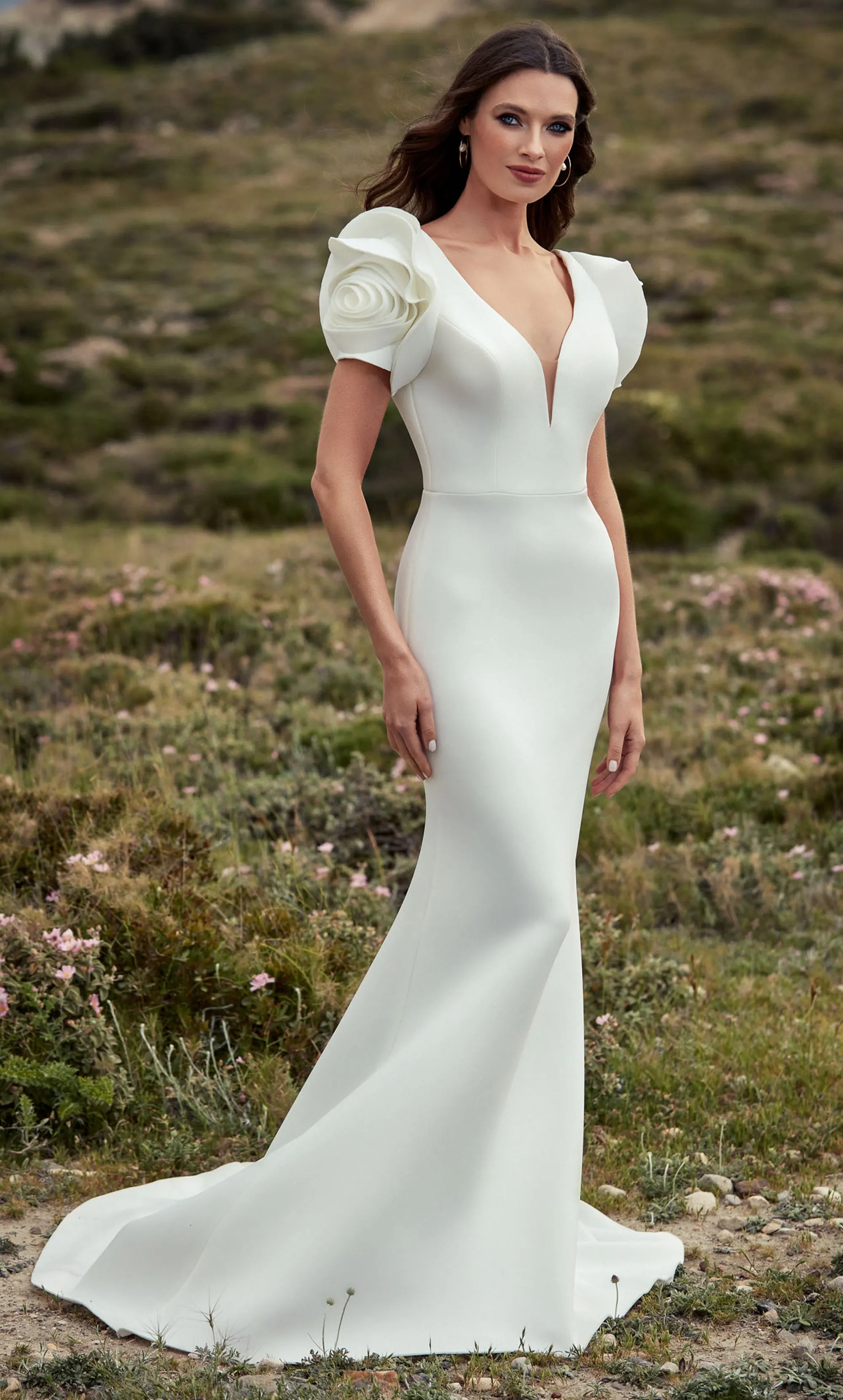 ALYCE Paris 7066 Bridal Plunging Neckline Simple Mermaid Dress sold by Alyce Paris product image thumbnail 2