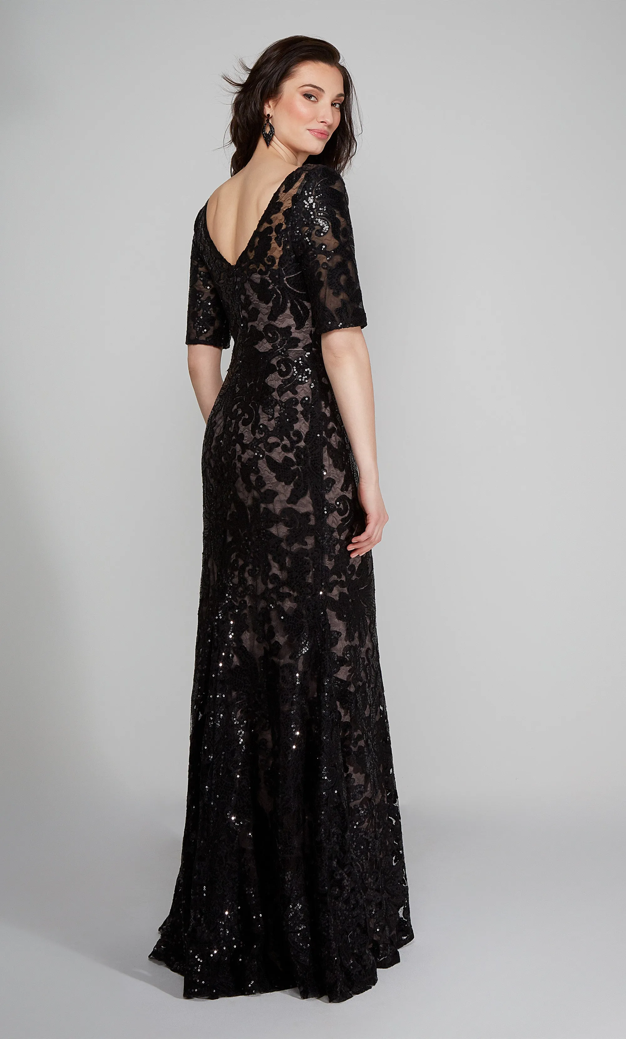 ALYCE Paris 27497 Special Occasion V-neckline Shimmery/sparkly Straight Dress sold by Alyce Paris product image thumbnail 2