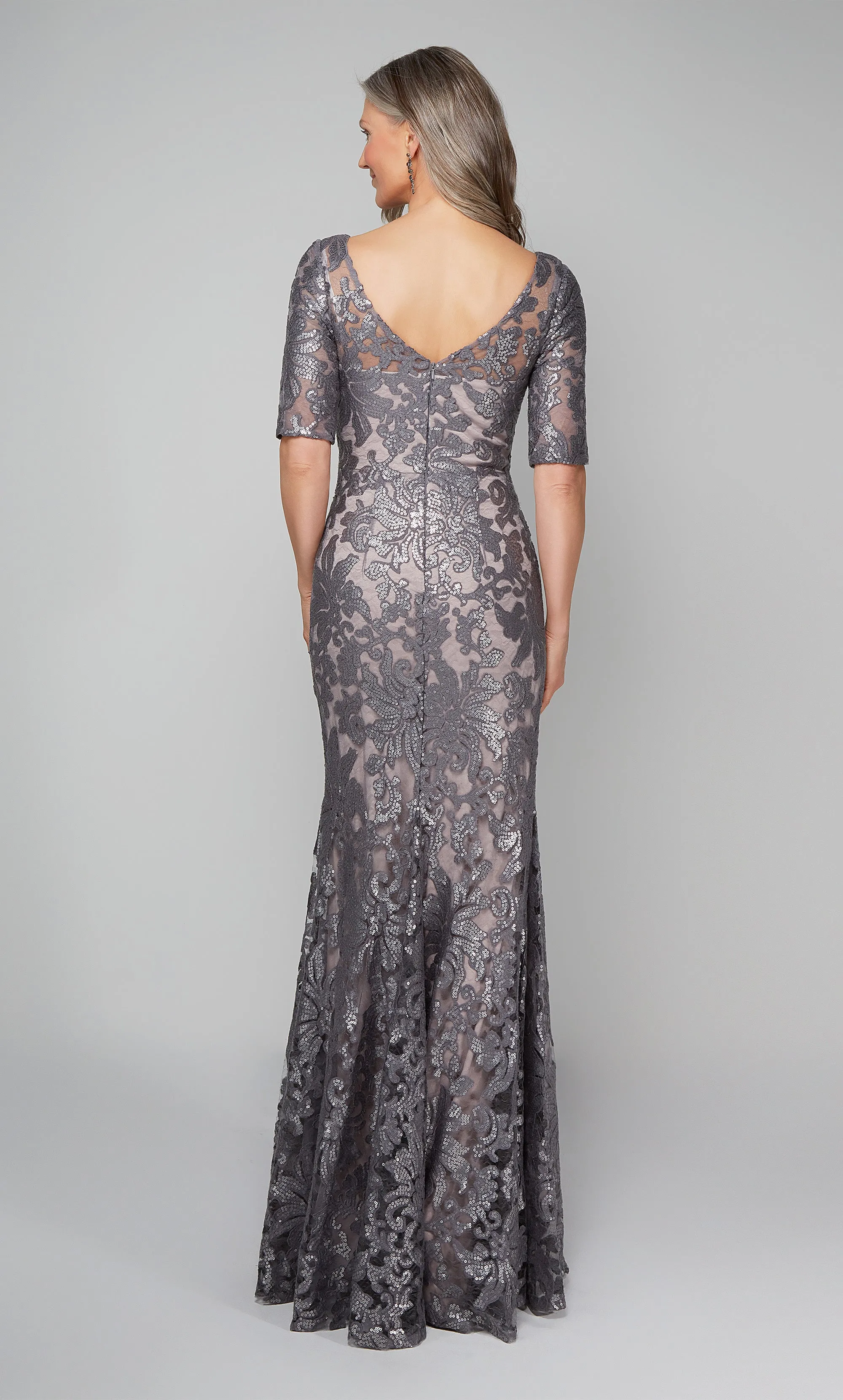 ALYCE Paris 27497 Special Occasion V-neckline Shimmery/sparkly Straight Dress sold by Alyce Paris product image thumbnail 5