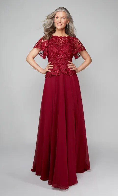 ALYCE Paris 27469 Special Occasion Illusion Embellished Flowy Dress sold by Alyce Paris