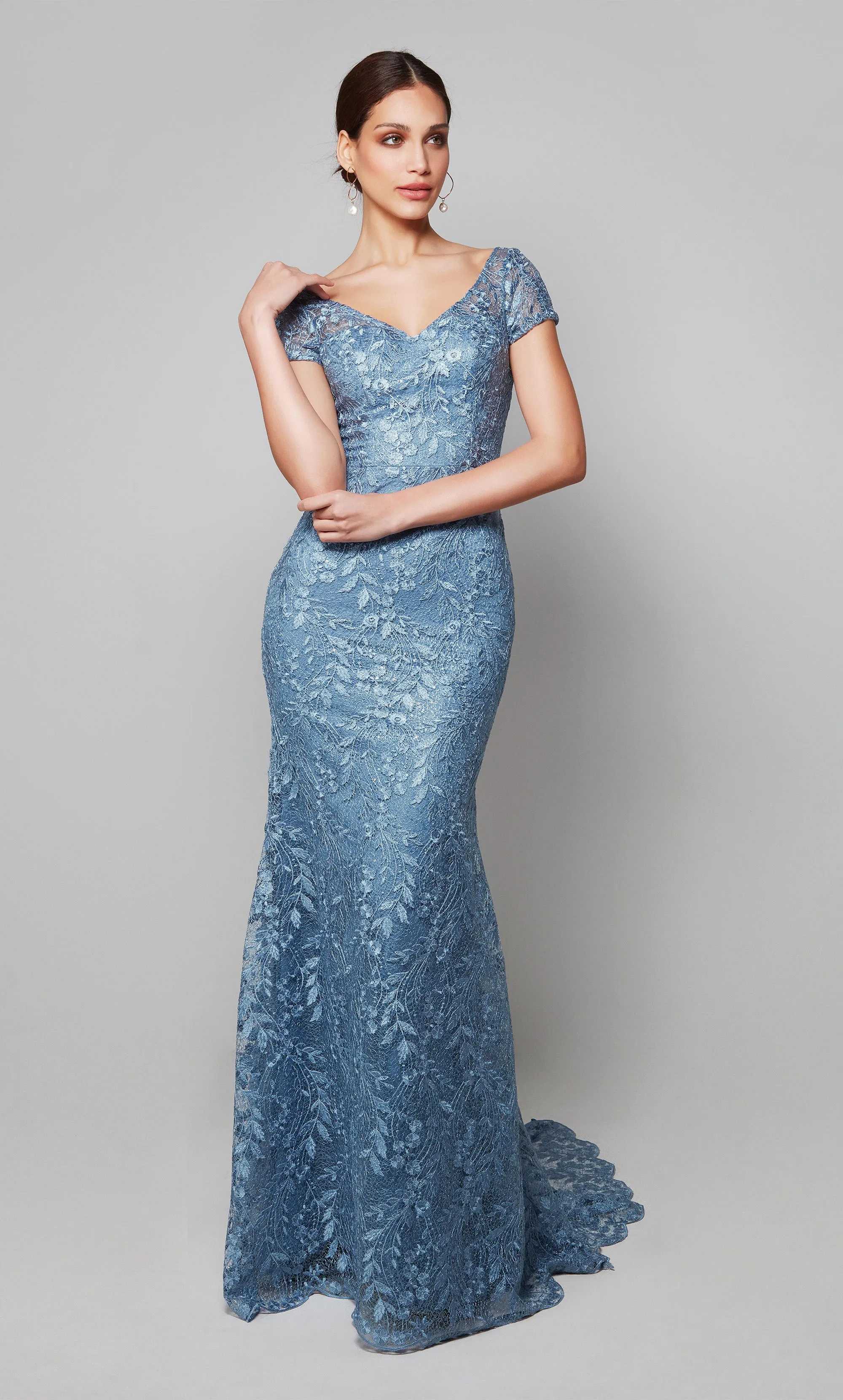 ALYCE Paris 27602 Special Occasion V-neckline Train Straight Dress sold by Alyce Paris product image thumbnail 3