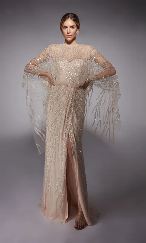 Formal Dress: 27755. Long, Illusion Neckline, Straight sold by Alyce Paris