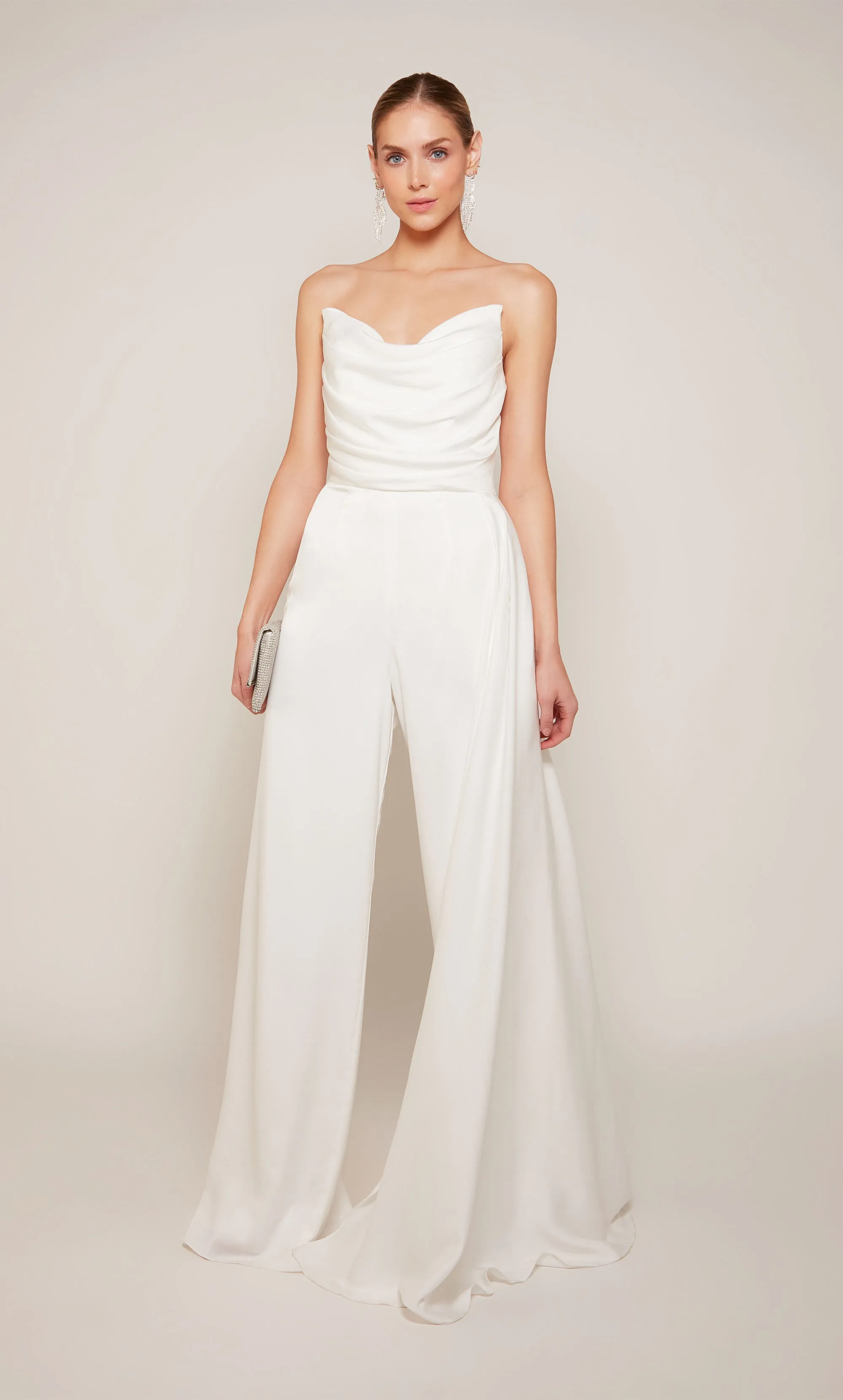 ALYCE Paris 70050 Bridal Cowl Neckline Train Jumpsuit Dress sold by Alyce Paris product image thumbnail 5