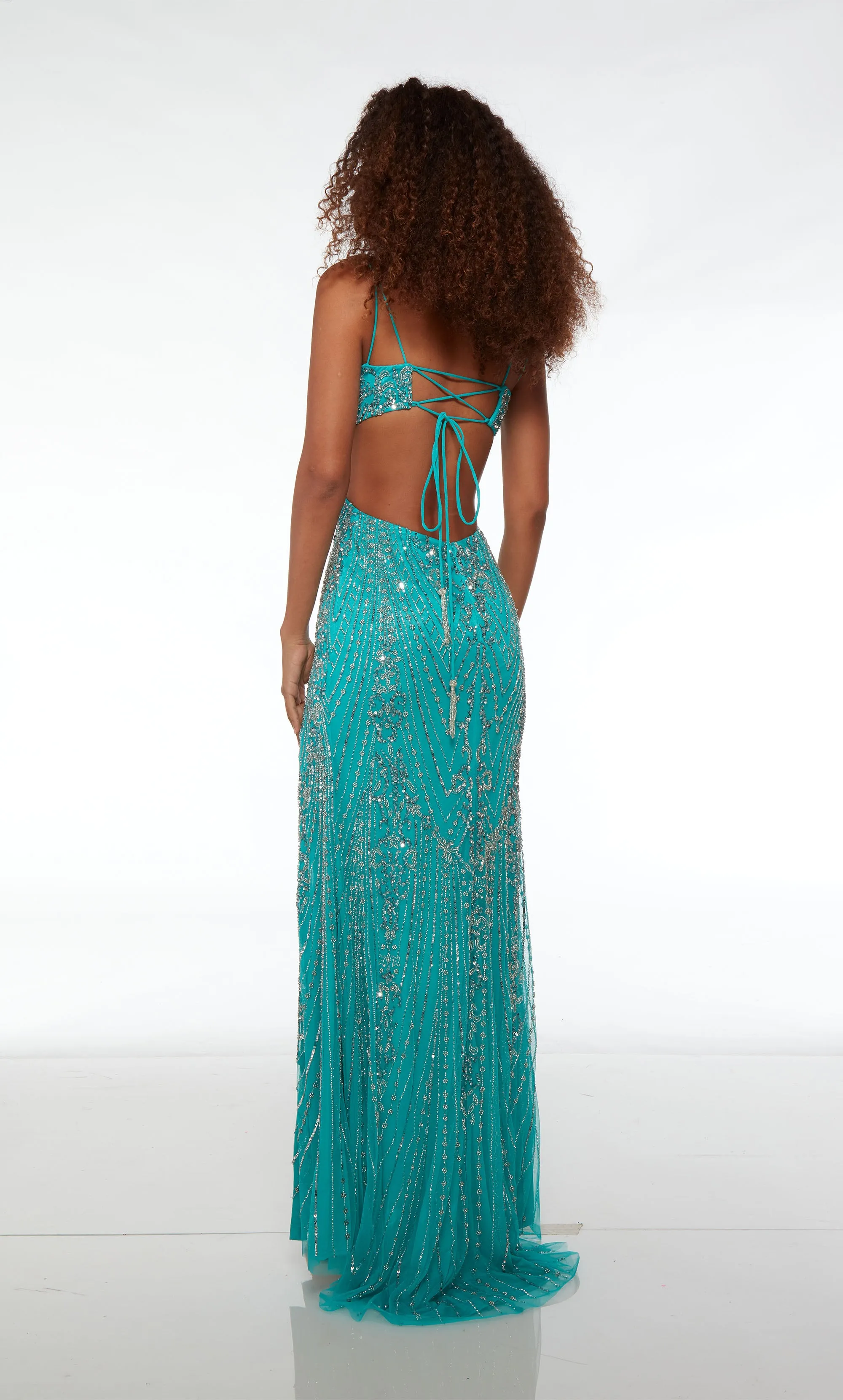 Formal Dress: 61585. Long, V-neck, Straight, Strappy Back sold by Alyce Paris product image thumbnail 2