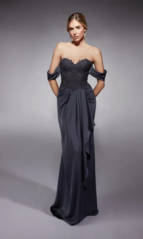 Formal Dress: 27723. Long, Off The Shoulder, Straight sold by Alyce Paris