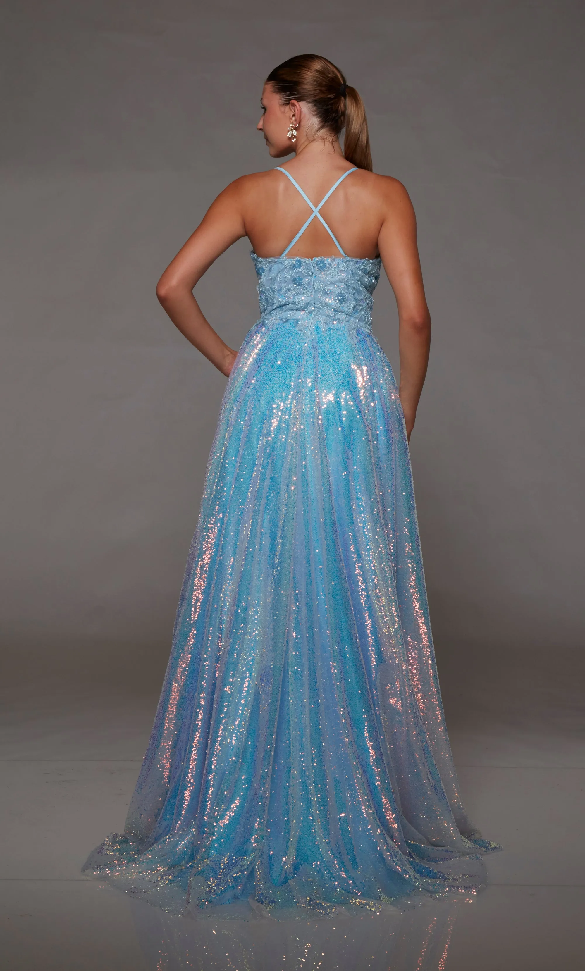 Formal Dress: 1808. Long, Plunging Neckline, A-line, Strappy Back sold by Alyce Paris product image thumbnail 2