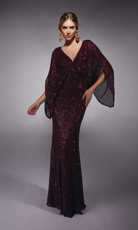 ALYCE Paris 27703 Special Occasion V-neckline Shimmery/sparkly Straight Dress sold by Alyce Paris