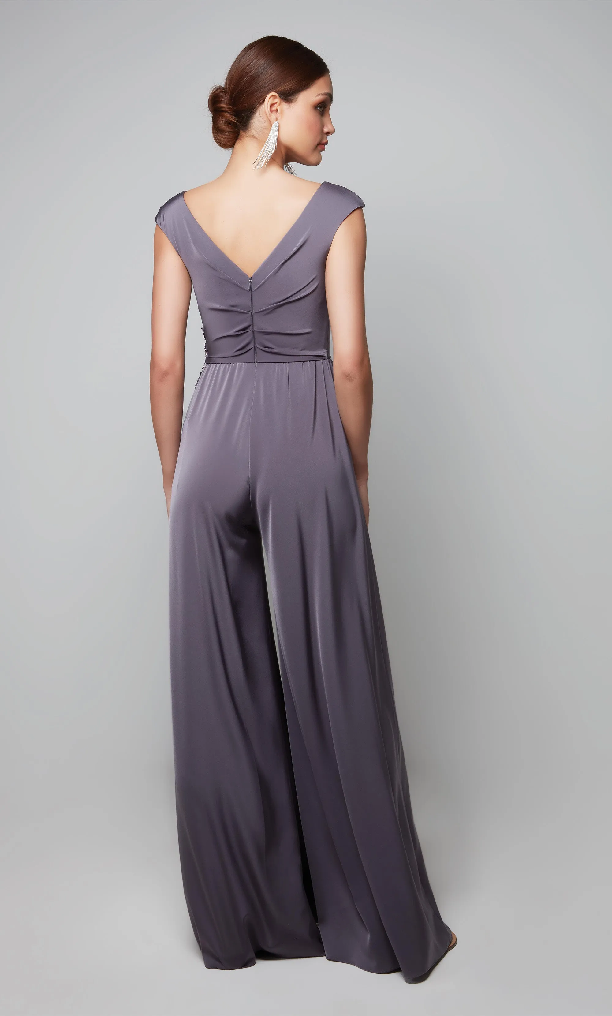 ALYCE Paris 27559 Special Occasion V-neckline Chic Jumpsuit Dress sold by Alyce Paris product image thumbnail 3