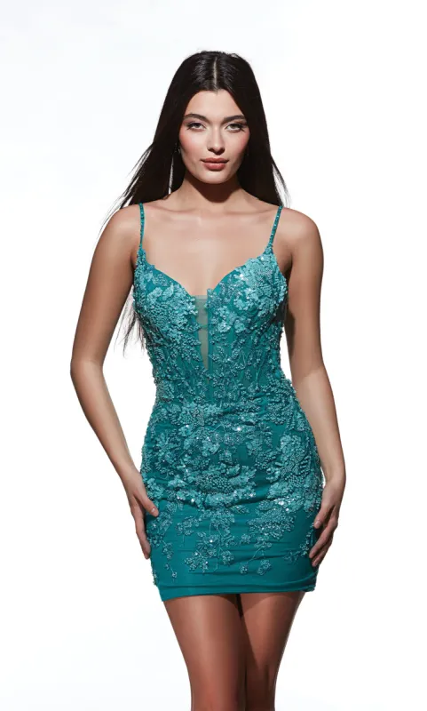 ALYCE Paris 4868 Homecoming Short Plunging Embellished  Dress sold by Alyce Paris