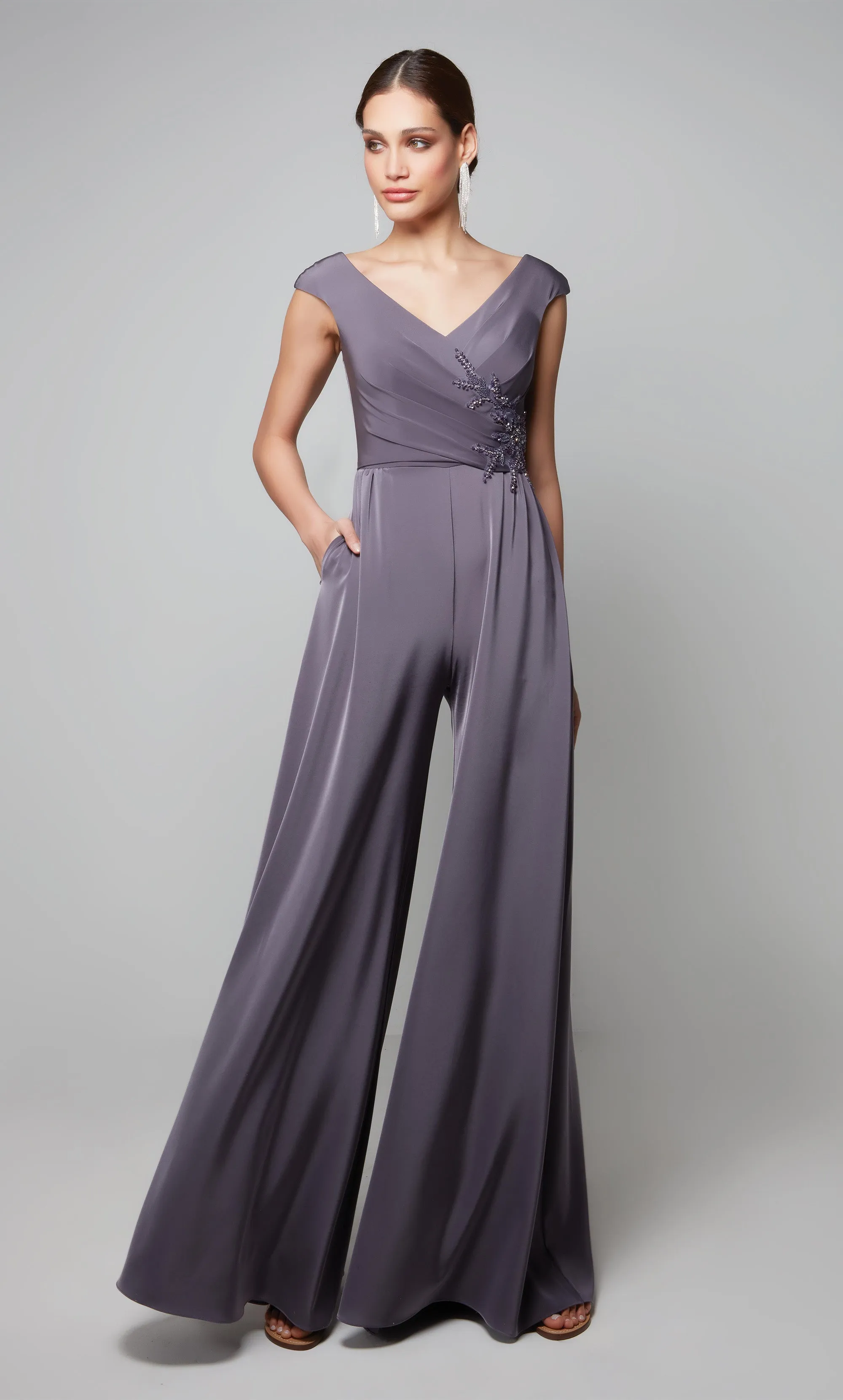 ALYCE Paris 27559 Special Occasion V-neckline Chic Jumpsuit Dress sold by Alyce Paris product image thumbnail 4