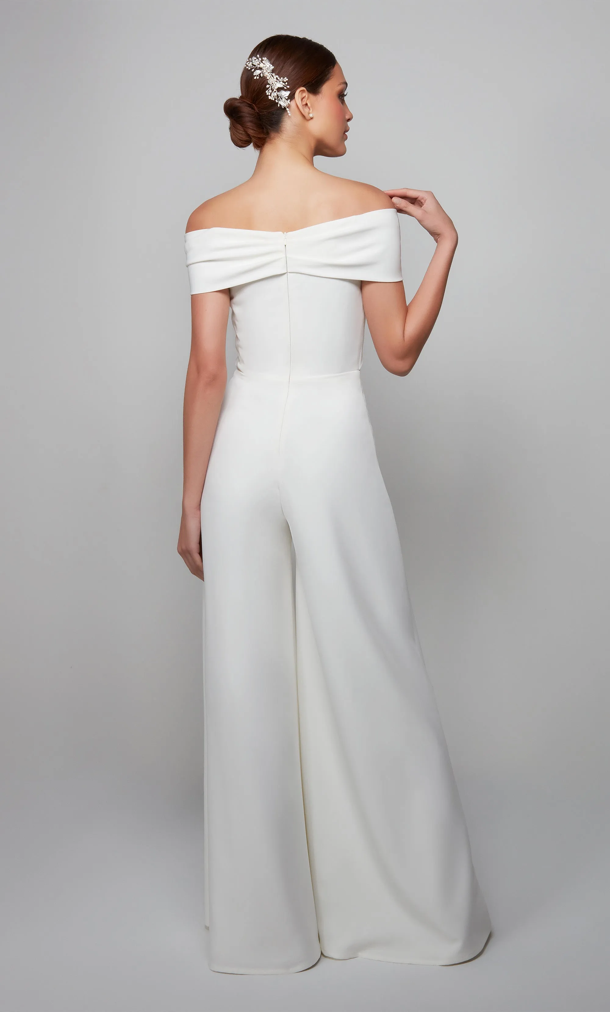 ALYCE Paris 70013 Bridal Off The Shoulder Neckline Chic Jumpsuit Dress sold by Alyce Paris product image thumbnail 3
