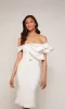 ALYCE Paris 70032 Bridal Off The Shoulder Ruffles Straight Dress sold by Alyce Paris