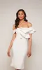 ALYCE Paris 70032 Bridal Off The Shoulder Ruffles Straight Dress sold by Alyce Paris