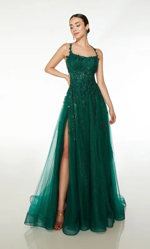Formal Dress: 61574. Long, Scoop Neck, A-line, Open Back sold by Alyce Paris