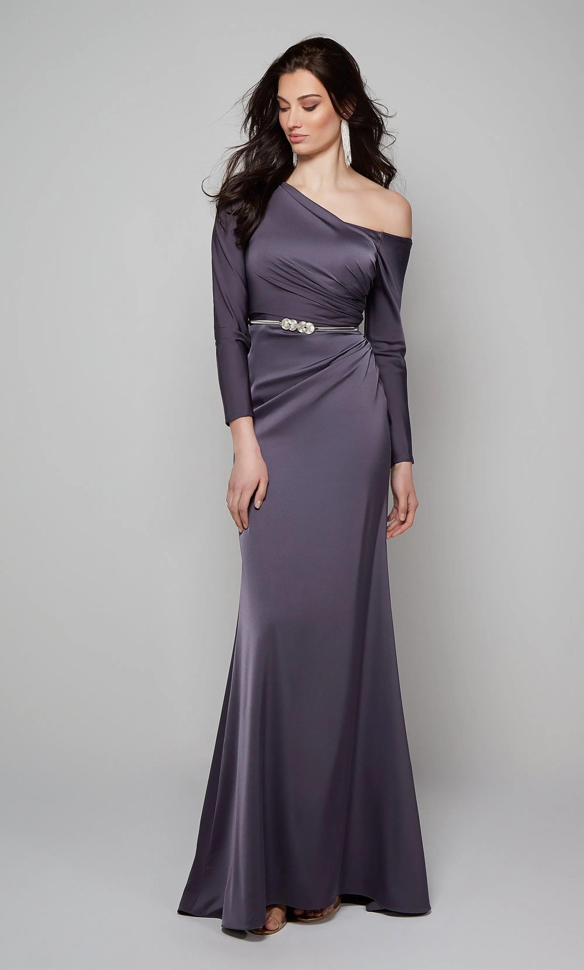 ALYCE Paris 27557 Special Occasion Off The Shoulder Neckline Train Straight Dress sold by Alyce Paris product image thumbnail 5