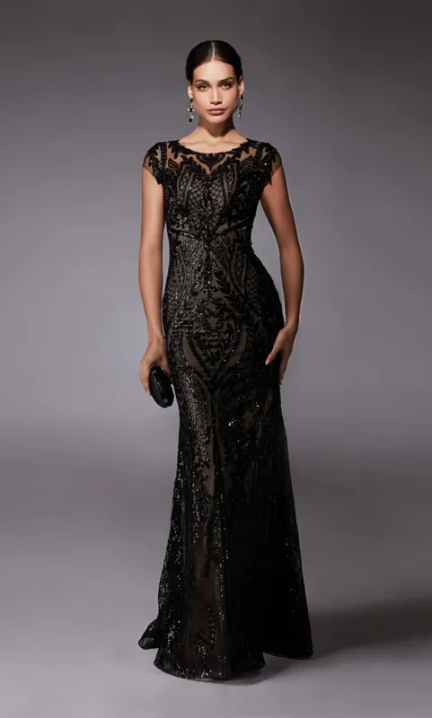 ALYCE Paris 27716 Special Occasion Scoop Neckline Shimmery/sparkly A Line Dress sold by Alyce Paris