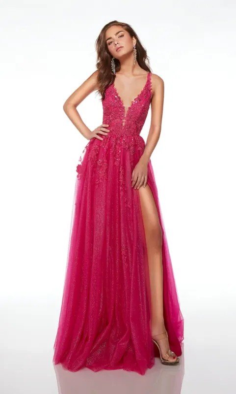 Formal Dress: 61722. Long, Plunging Neckline, A-line sold by Alyce Paris
