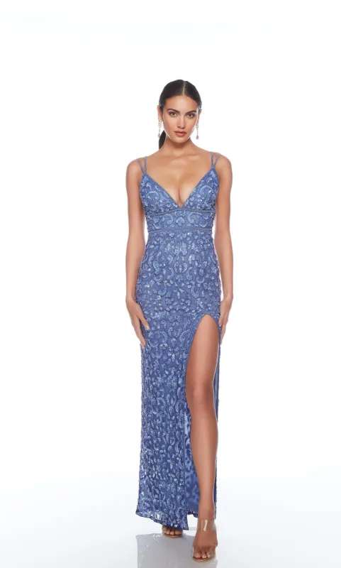ALYCE Paris 88005 V-neck Embellished Straight Dress sold by Alyce Paris