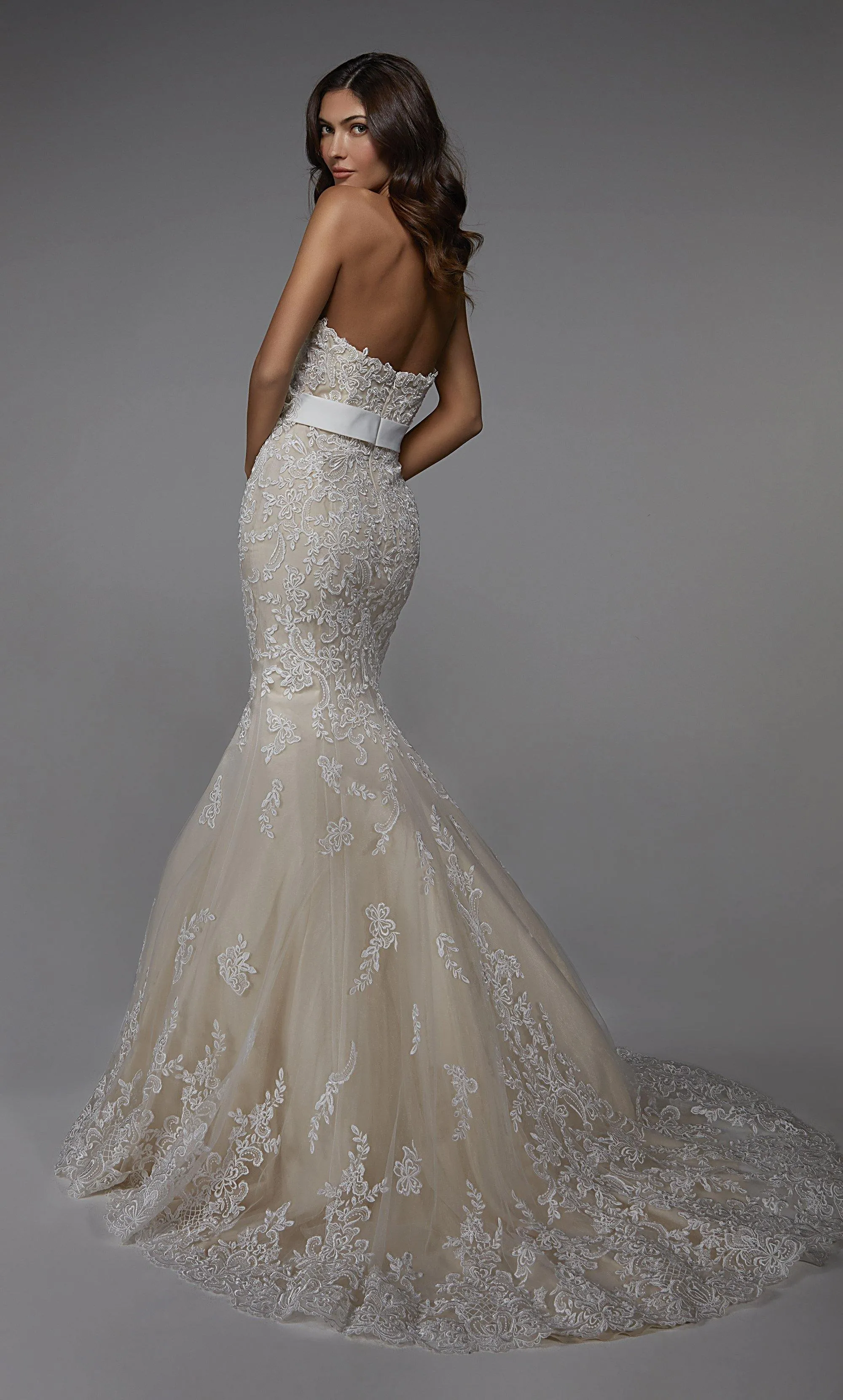 ALYCE Paris 7032 Bridal Strapless Neckline Train Mermaid Dress sold by Alyce Paris product image thumbnail 4
