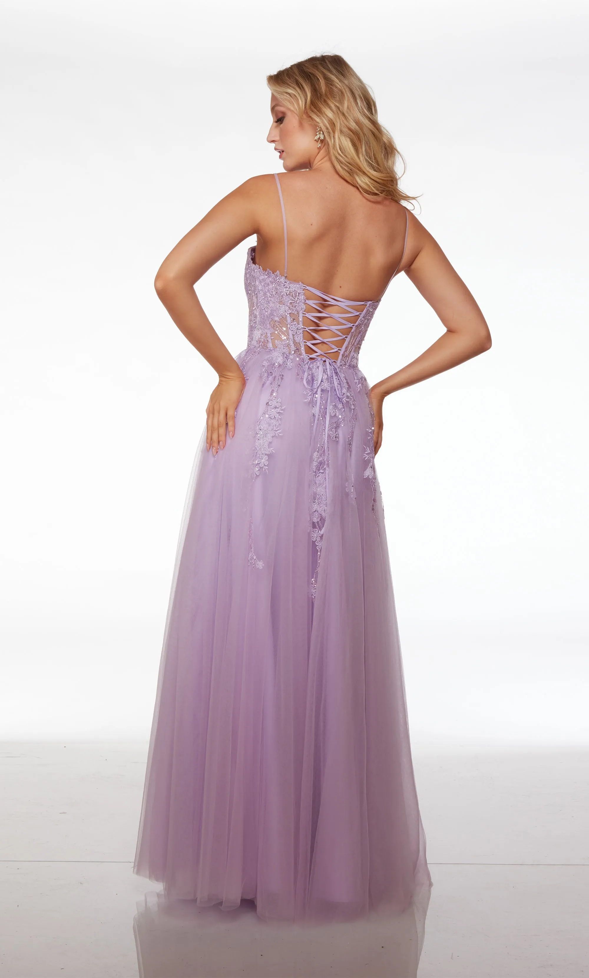 ALYCE Paris 61541 Alyce Long Plunging Embellished A Line Dress sold by Alyce Paris product image thumbnail 5