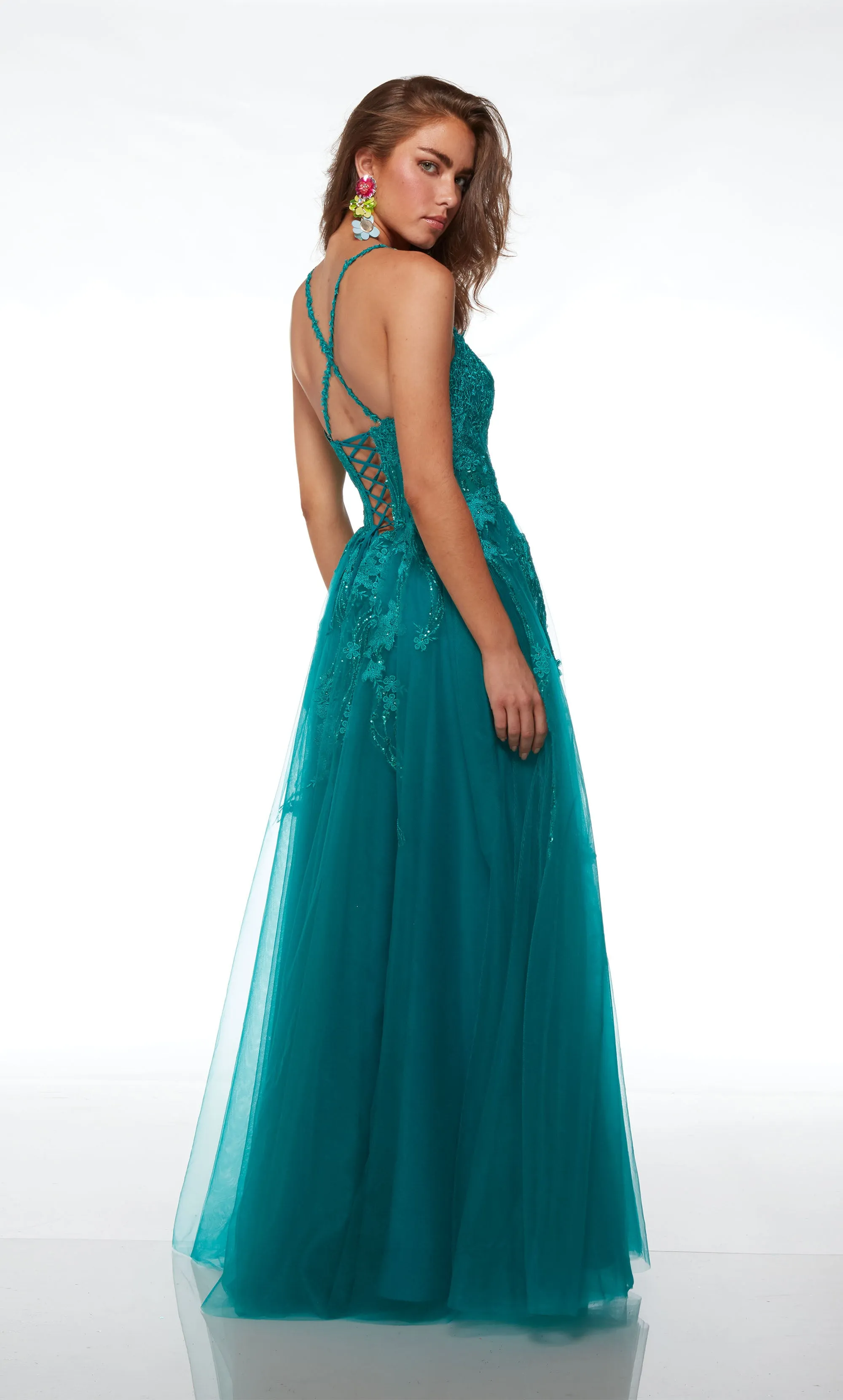 ALYCE Paris 61541 Alyce Long Plunging Embellished A Line Dress sold by Alyce Paris product image thumbnail 2