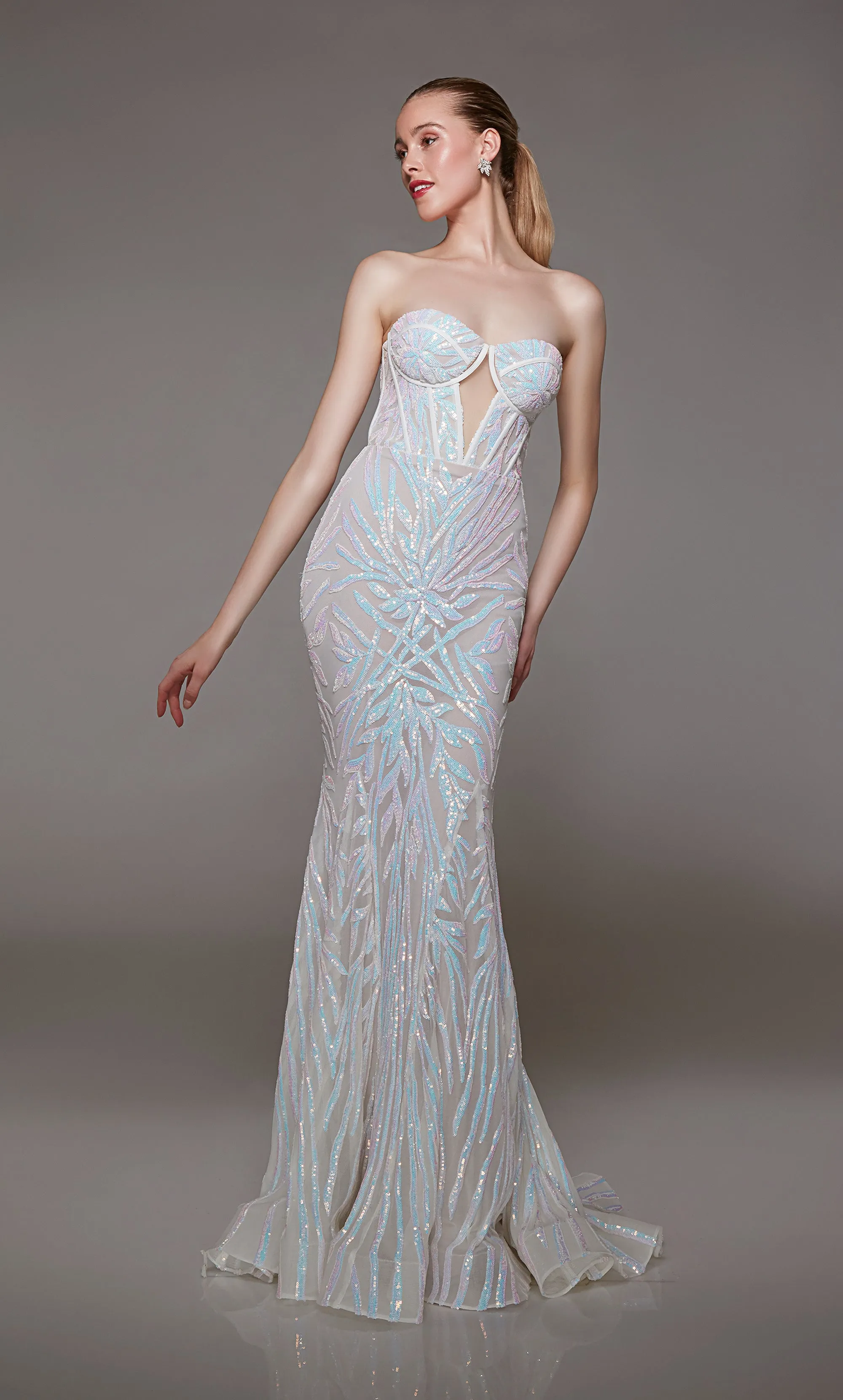 Formal Dress: 1797. Long, Sweetheart Neckline, Fit N Flare sold by Alyce Paris