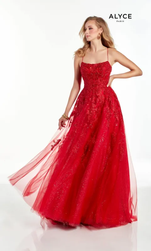 Formal Dress: 60882. Long, Square Neckline, Ballgown sold by Alyce Paris