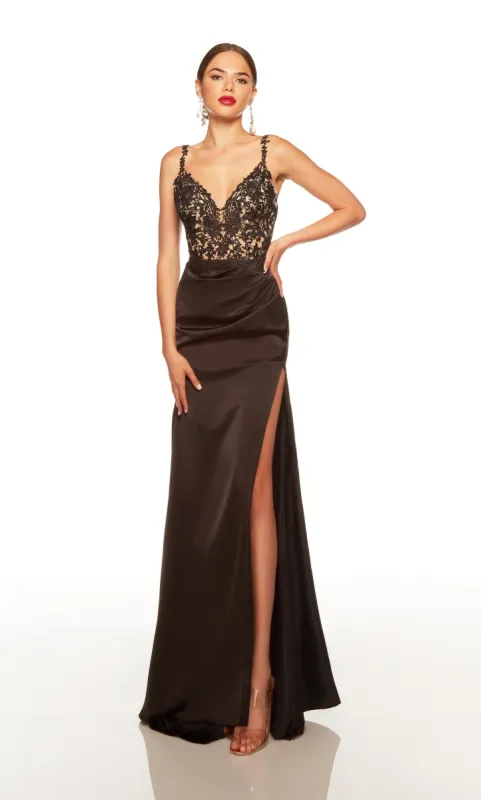 Formal Dress: 61470. Long, Plunging Neckline, Straight, Open Back sold by Alyce Paris
