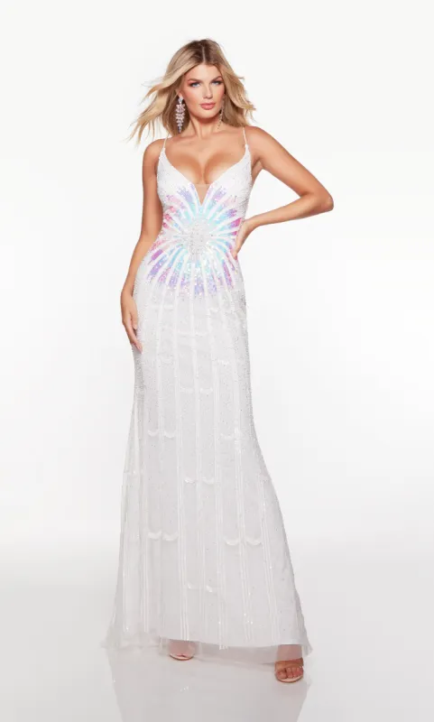 Formal Dress: 61401. Long, Plunging Neckline, Straight sold by Alyce Paris