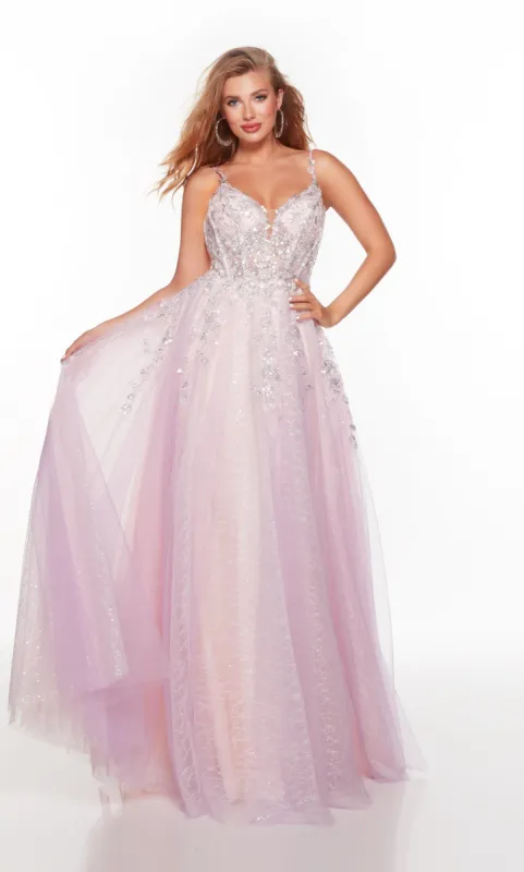 Formal Dress: 61313. Long, Plunging Neckline, Ballgown, Open Back sold by Alyce Paris