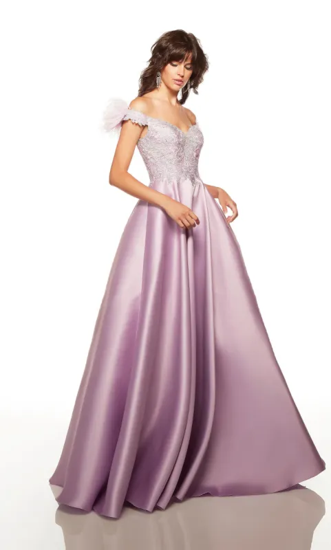 Formal Dress: 61303. Long, Off The Shoulder, A-line sold by Alyce Paris