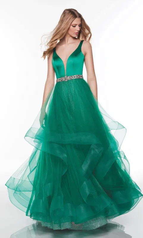 Formal Dress: 61284. Long, Plunging Neckline, Ball Gown sold by Alyce Paris