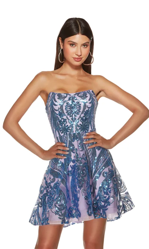 ALYCE Paris 3773 Party Strapless Shimmery/sparkly Fit N Flare Dress sold by Alyce Paris