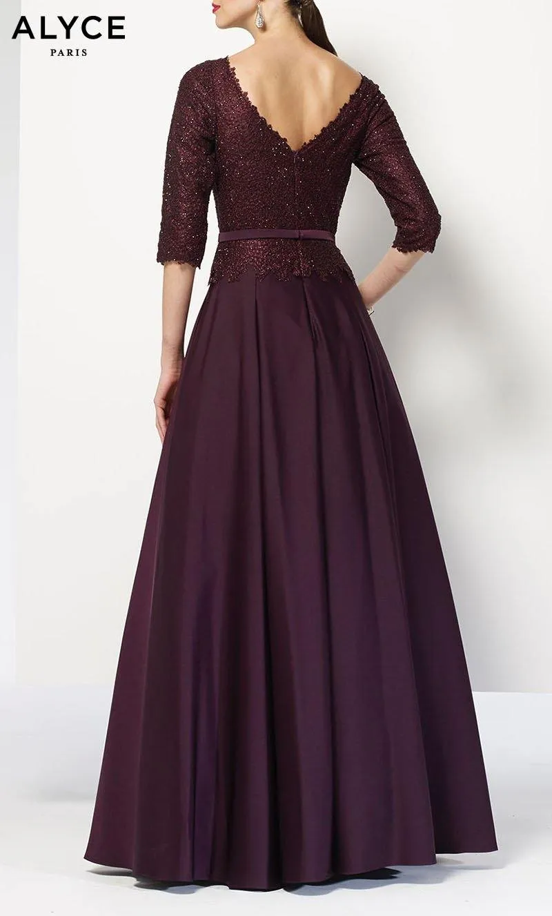 ALYCE Paris 27099 Special Occasion Boat Modest A Line Dress sold by Alyce Paris product image thumbnail 2