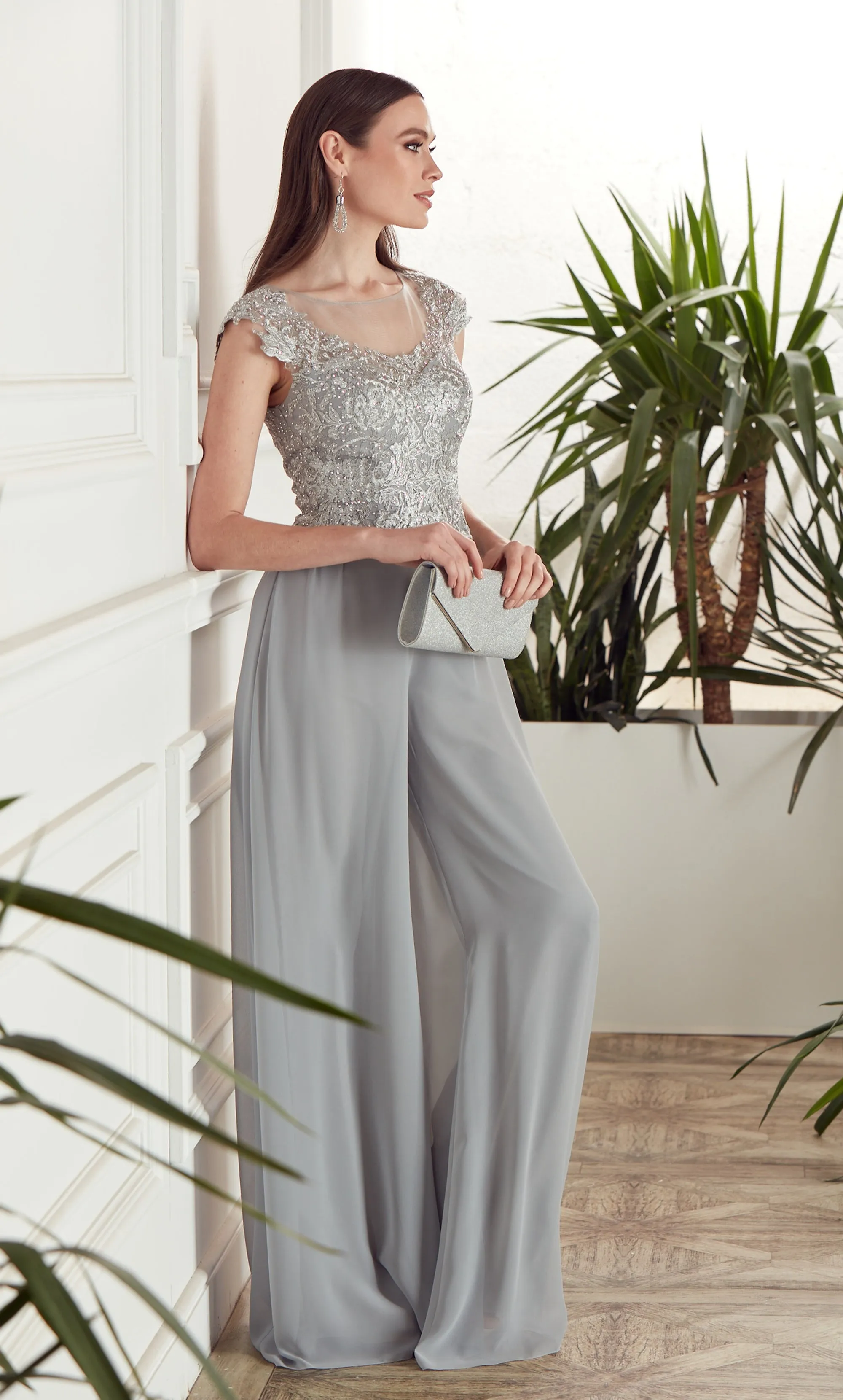 ALYCE Paris 27488 Special Occasion Illusion Neckline Embellished Jumpsuit Dress sold by Alyce Paris product image thumbnail 4