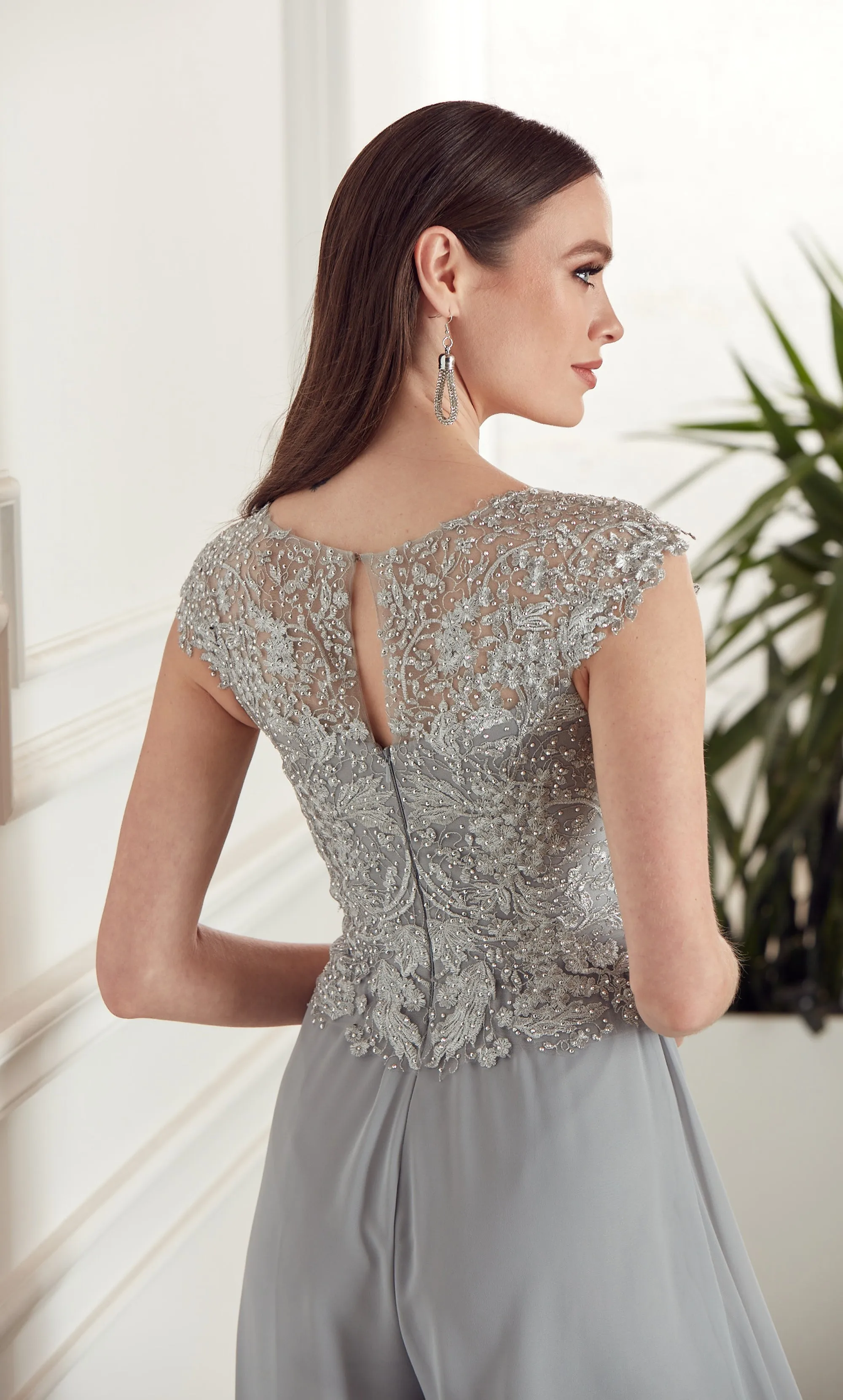 ALYCE Paris 27488 Special Occasion Illusion Neckline Embellished Jumpsuit Dress sold by Alyce Paris product image thumbnail 3