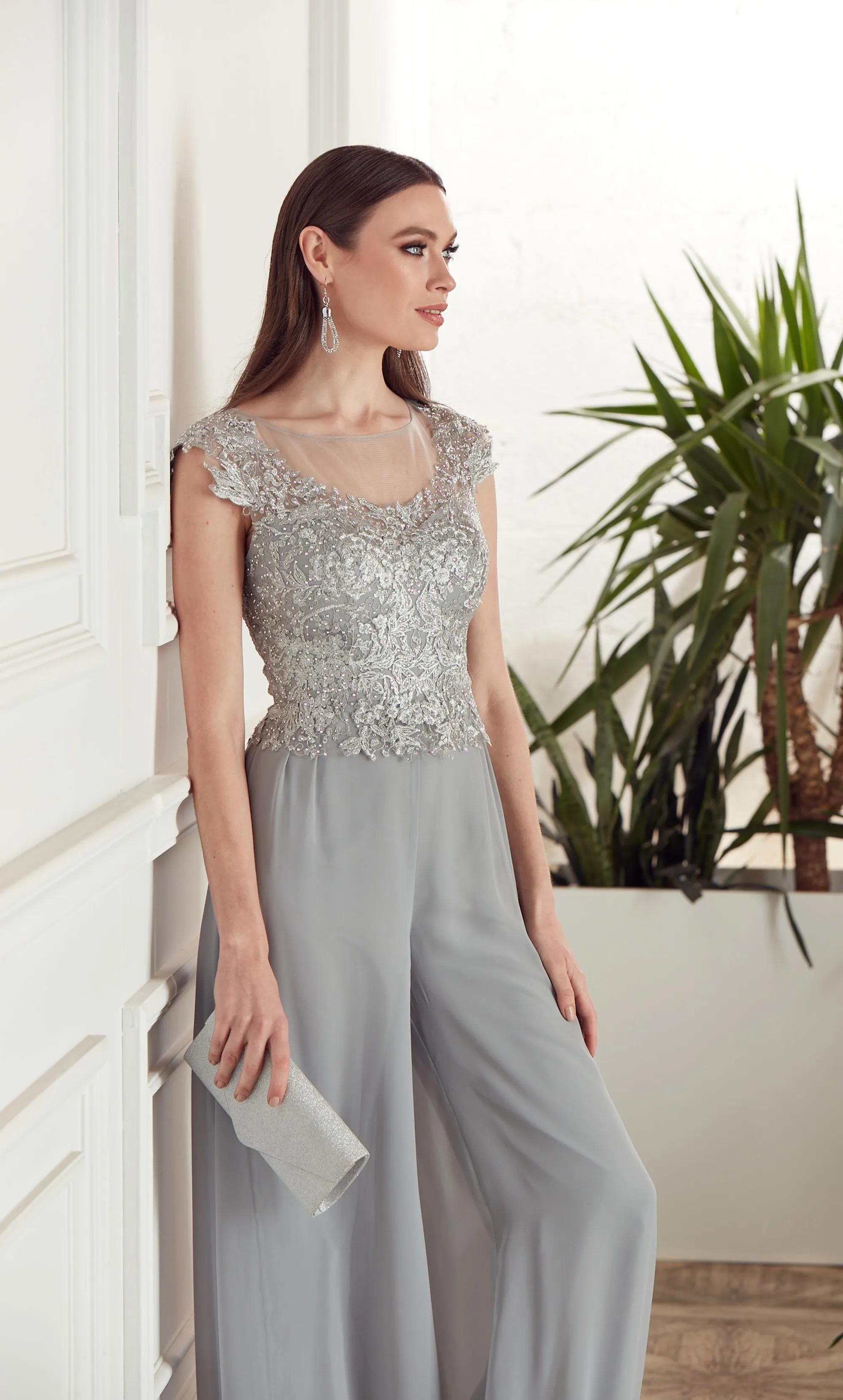 ALYCE Paris 27488 Special Occasion Illusion Neckline Embellished Jumpsuit Dress sold by Alyce Paris product image thumbnail 5