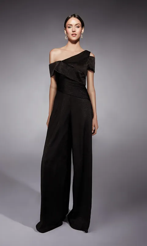 Formal Dress: 27712. Long, One Shoulder, Jumpsuit, Closed Back sold by Alyce Paris