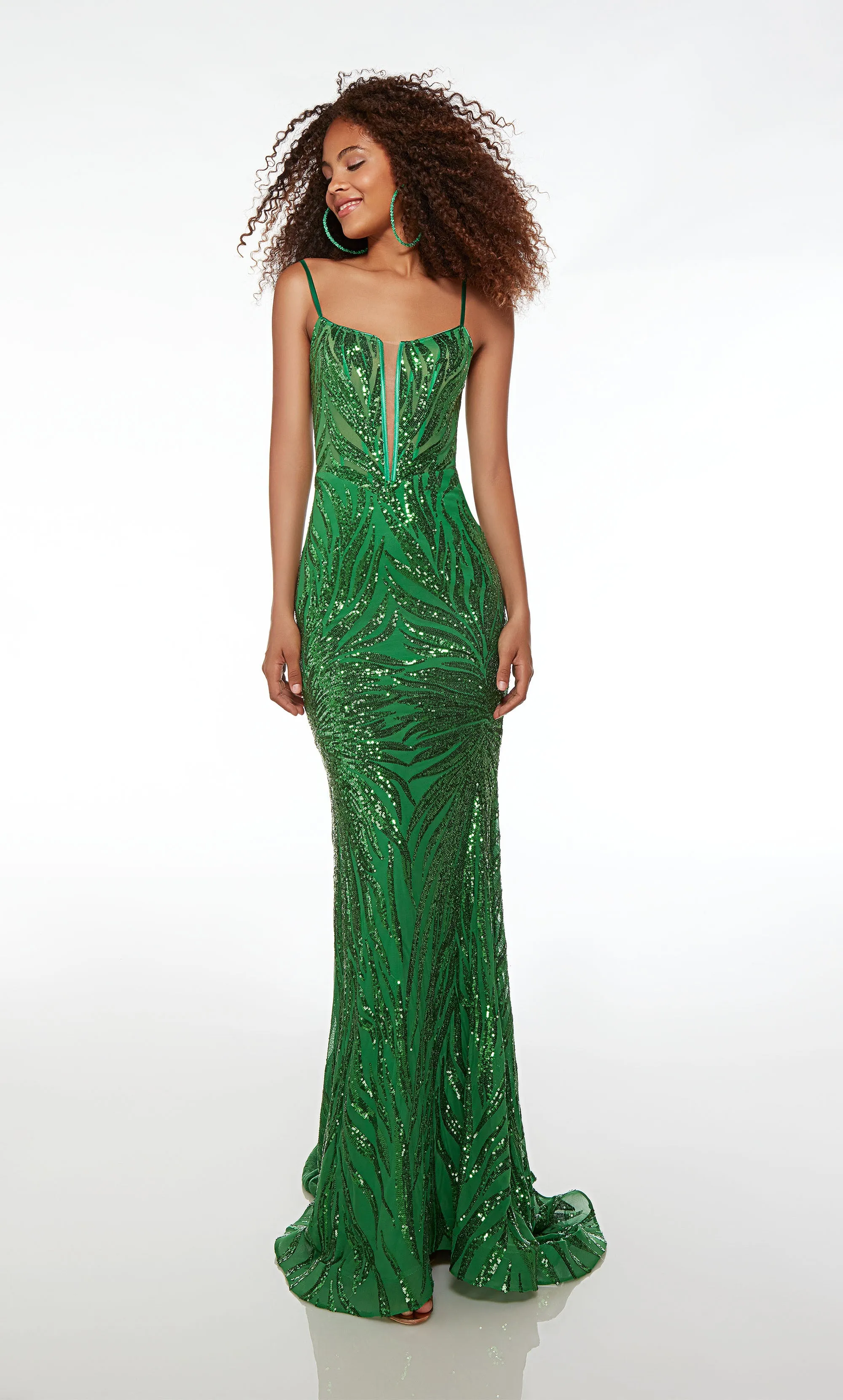 Formal Dress: 61565. Long, Plunging Neckline, Fit N Flare sold by Alyce Paris product image thumbnail 3