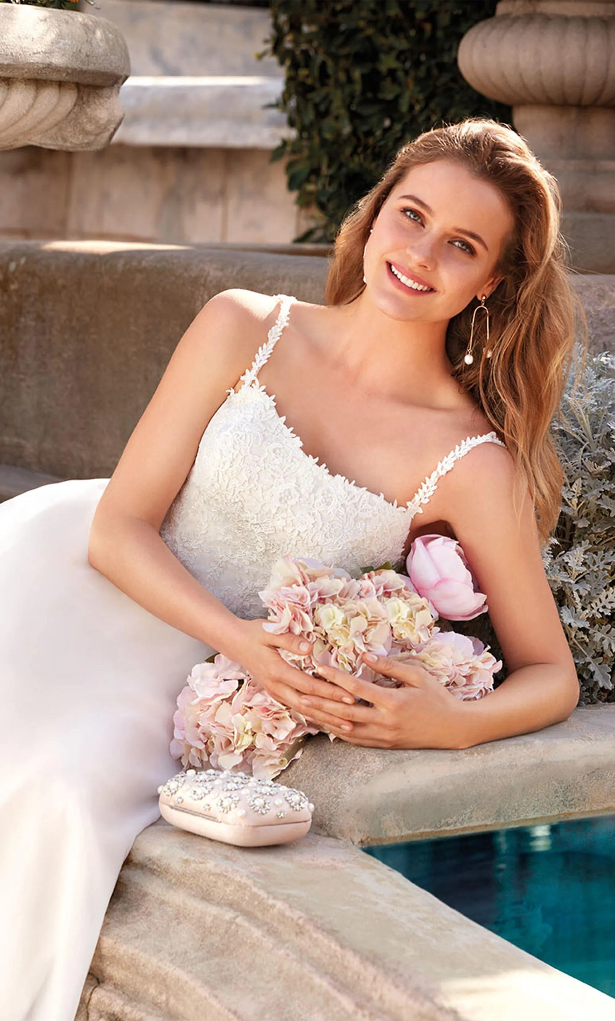 ALYCE Paris 7018 Bridal Square Neckline Embellished A Line Dress sold by Alyce Paris product image thumbnail 2