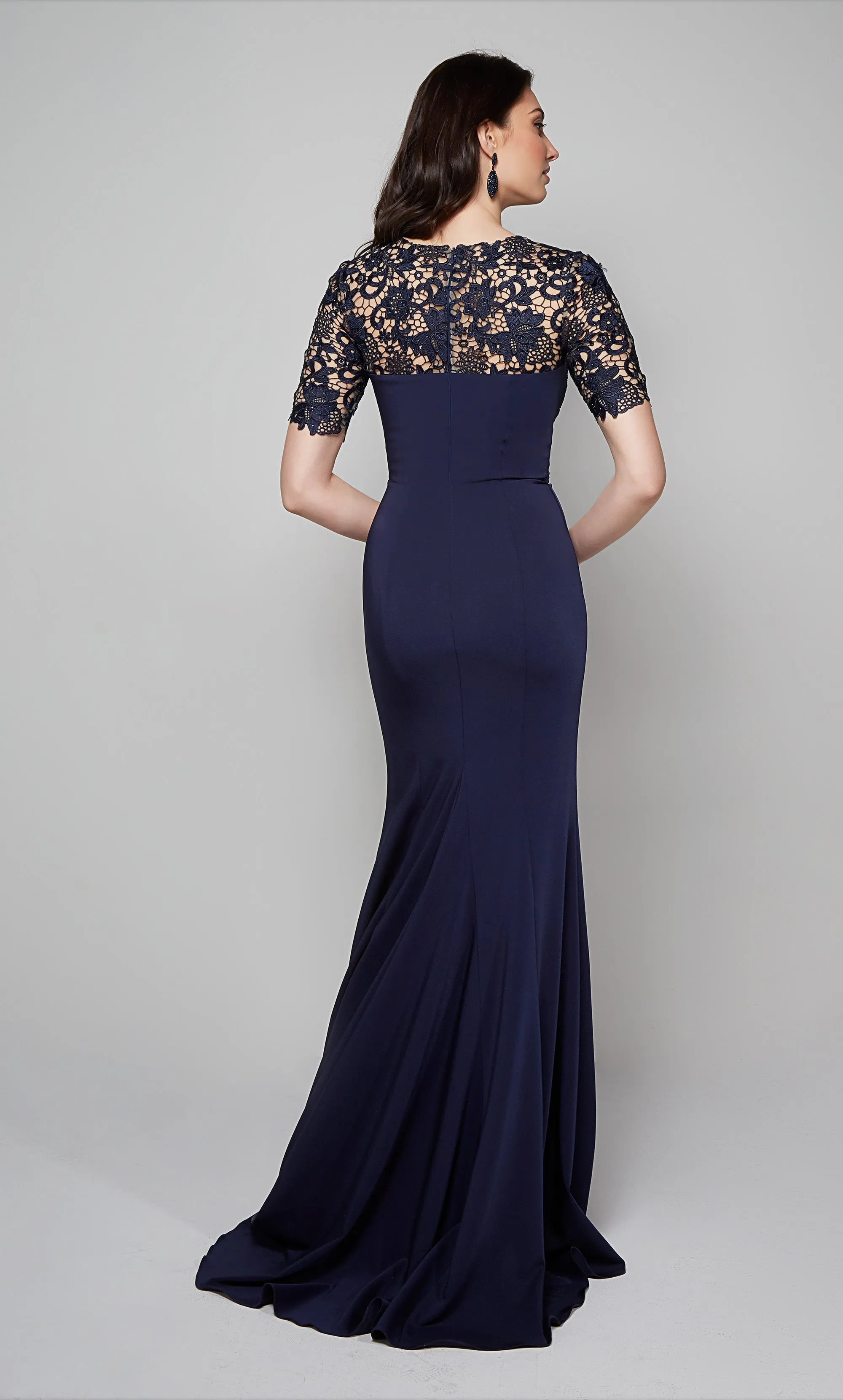 ALYCE Paris 27585 Special Occasion High Neckline Train Straight Dress sold by Alyce Paris product image thumbnail 2