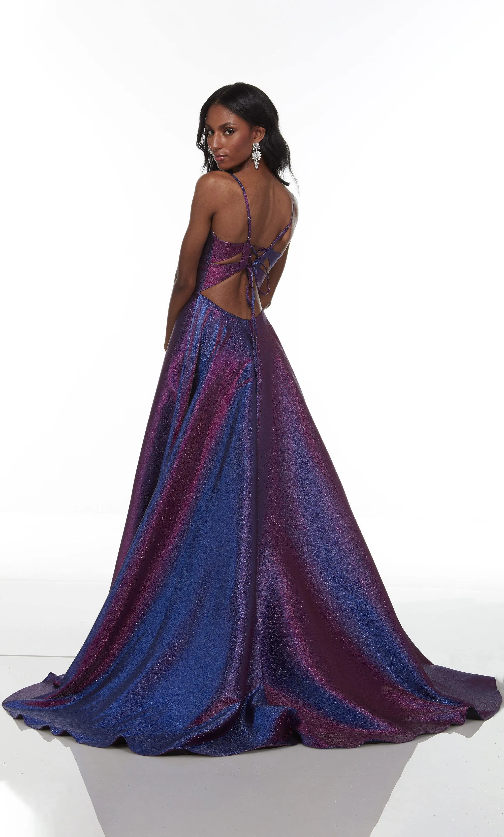 ALYCE Paris 1736 The Secret Dress - Long Plunging Slit A Line Dress sold by Alyce Paris product image thumbnail 5