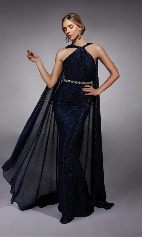 Formal Dress: 27740. Long, High Neck, Straight, V Shaped Back sold by Alyce Paris
