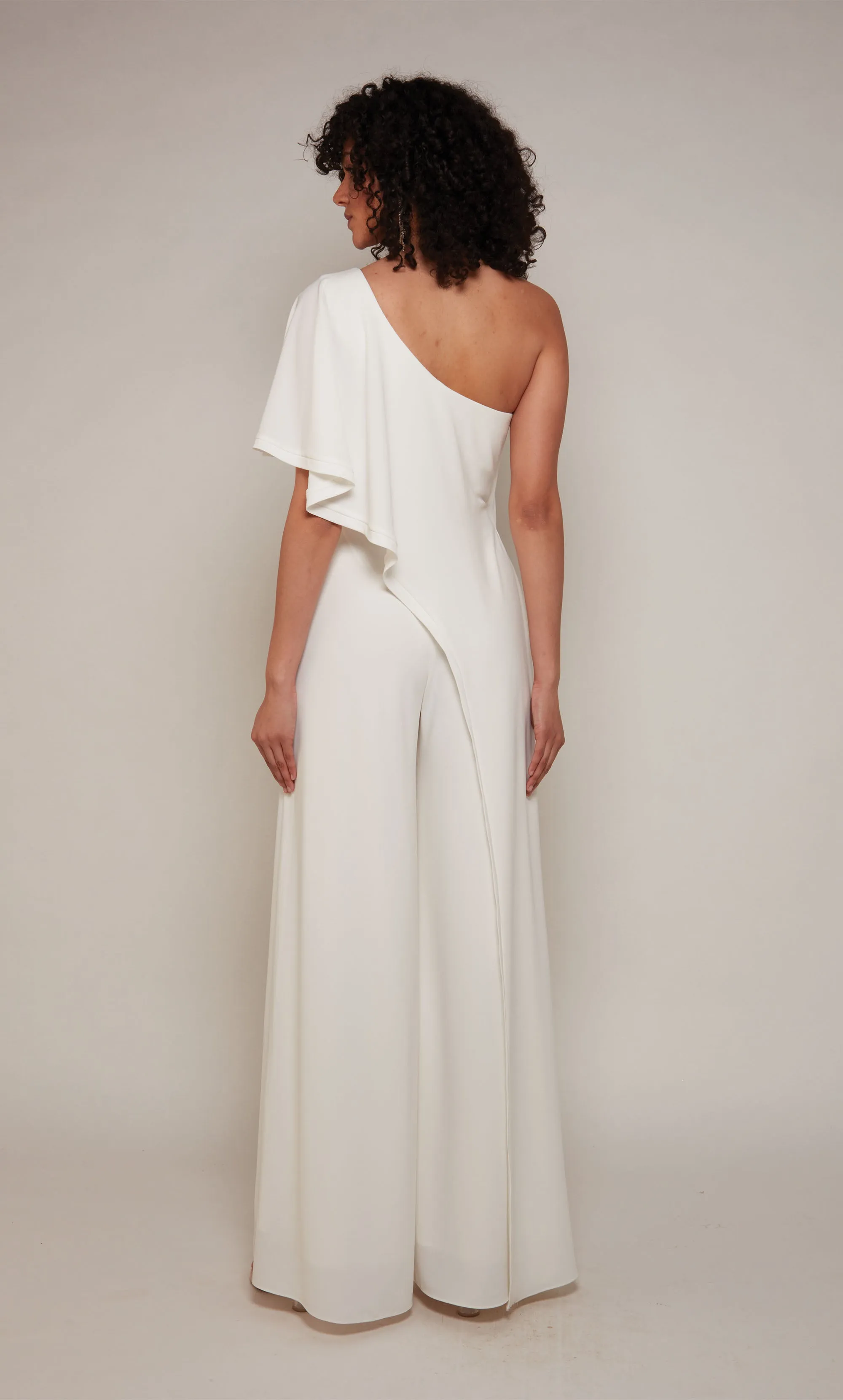 ALYCE Paris 70049 Bridal One Shoulder Neckline Ruched/draped Jumpsuit Dress sold by Alyce Paris product image thumbnail 2