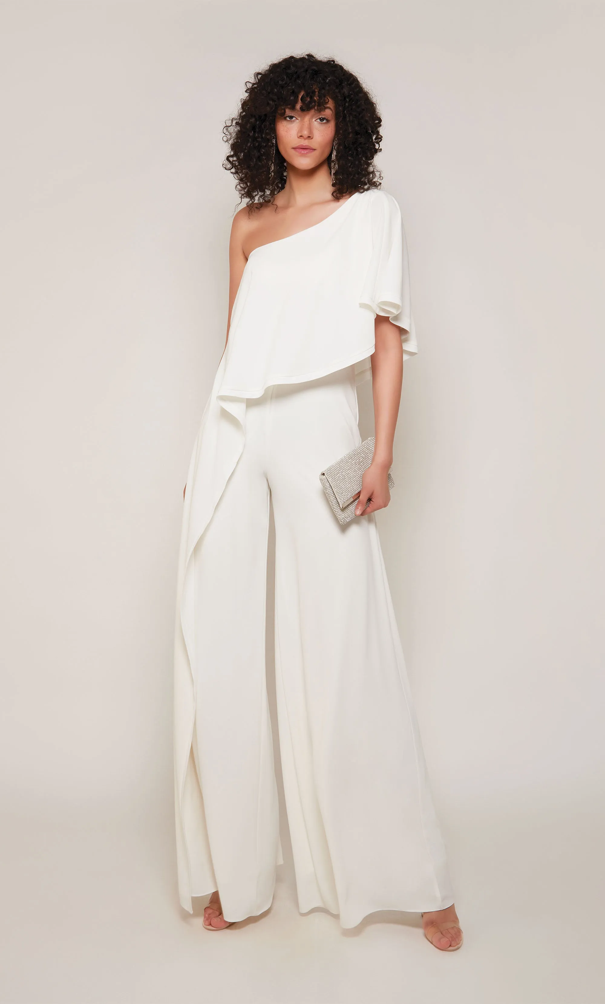 ALYCE Paris 70049 Bridal One Shoulder Neckline Ruched/draped Jumpsuit Dress sold by Alyce Paris product image thumbnail 3