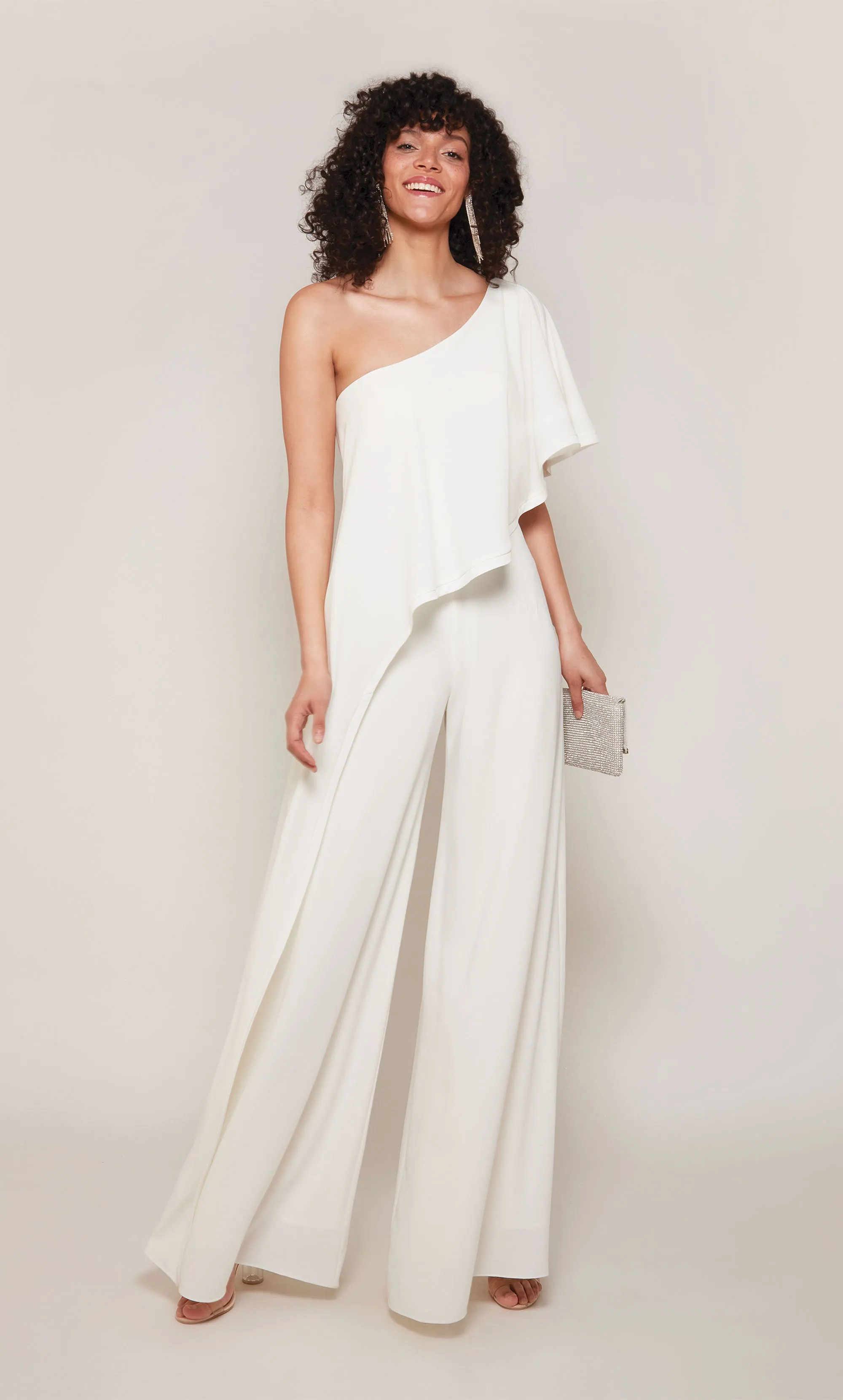 ALYCE Paris 70049 Bridal One Shoulder Neckline Ruched/draped Jumpsuit Dress sold by Alyce Paris product image thumbnail 4
