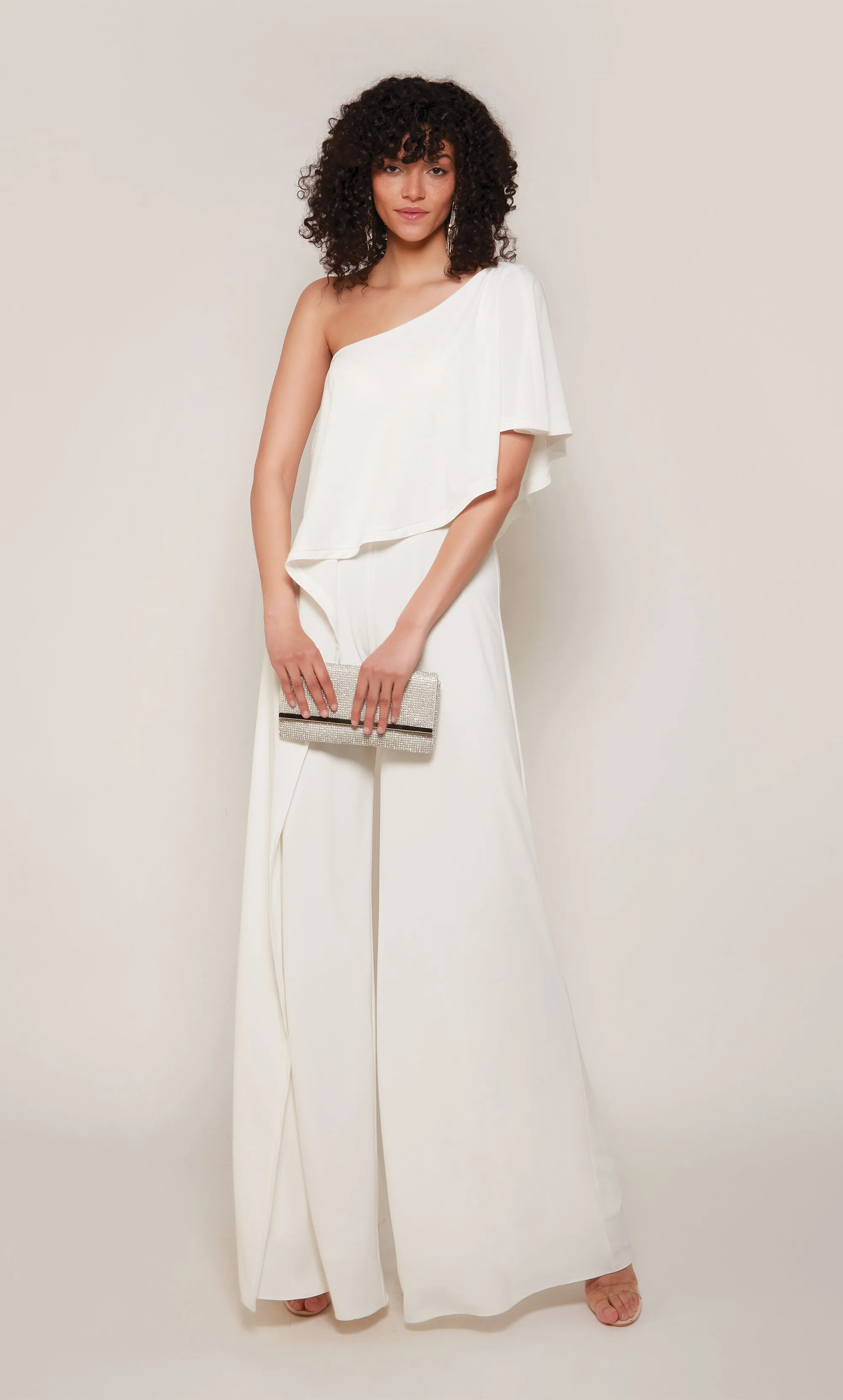 ALYCE Paris 70049 Bridal One Shoulder Neckline Ruched/draped Jumpsuit Dress sold by Alyce Paris