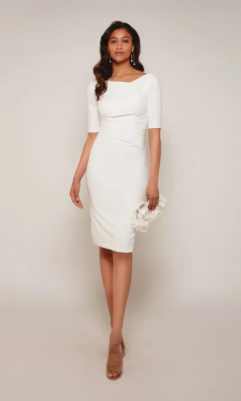 ALYCE Paris 70036 Bridal Boat Neckline Simple Straight Dress sold by Alyce Paris