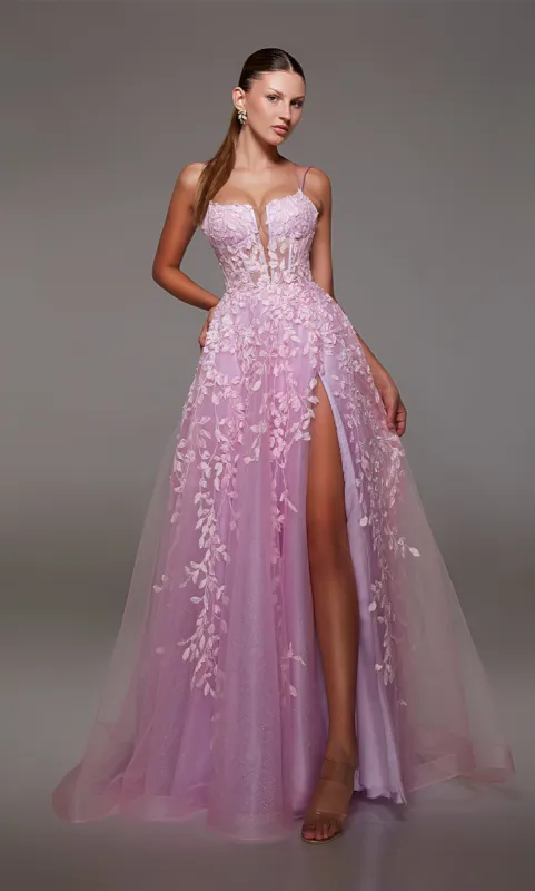 Formal Dress: 1791. Long, Plunging Neckline, A-line, Strappy Back sold by Alyce Paris