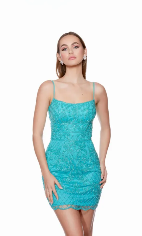 ALYCE Paris 4660 Homecoming Short Square Modest Straight Dress sold by Alyce Paris